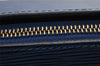 Authentic Louis Vuitton Epi Soufflot Hand Bag Blue M52225 LV 5226I
