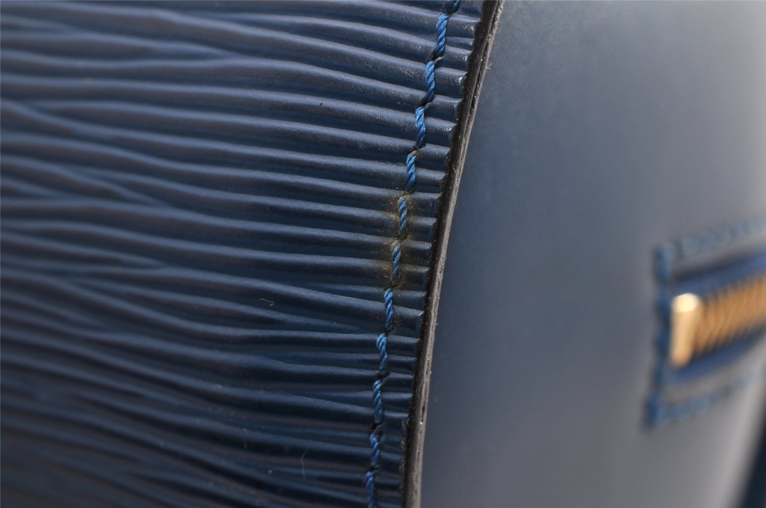 Authentic Louis Vuitton Epi Soufflot Hand Bag Blue M52225 LV 5226I