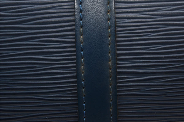 Authentic Louis Vuitton Epi Soufflot Hand Bag Blue M52225 LV 5226I