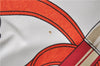 Authentic HERMES Carre 90 Scarf "Eperon d'or" Silk Gray 5228D