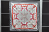 Authentic HERMES Carre 90 Scarf "Eperon d'or" Silk Gray 5228D