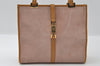 Authentic GUCCI Jackie Shoulder Hand Tote Bag Suede Leather 0021065 Pink 5228I