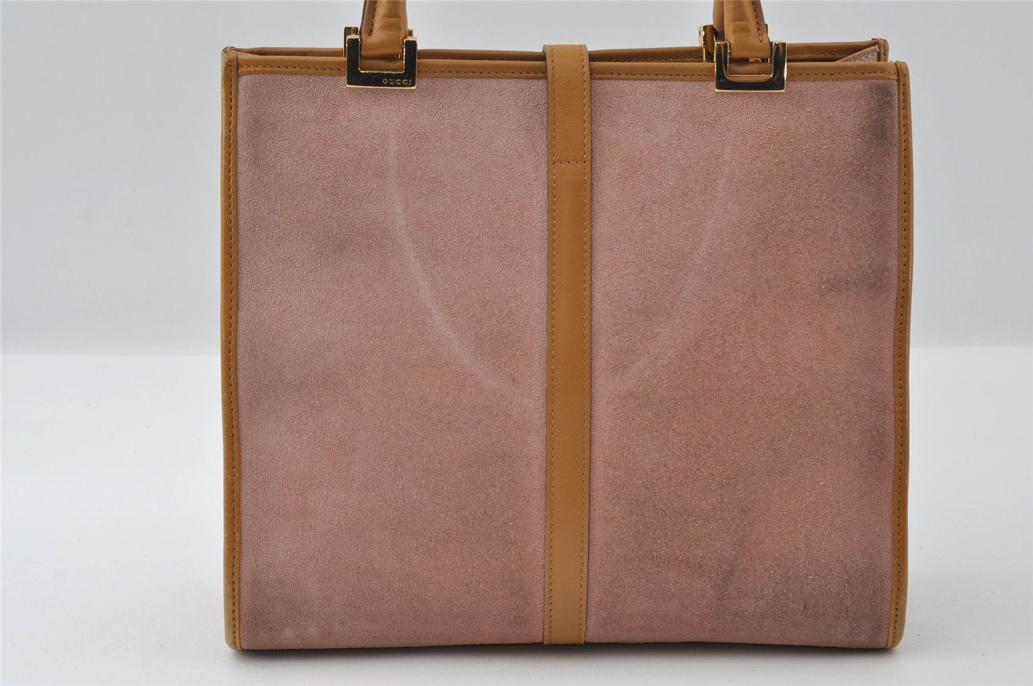 Authentic GUCCI Jackie Shoulder Hand Tote Bag Suede Leather 0021065 Pink 5228I