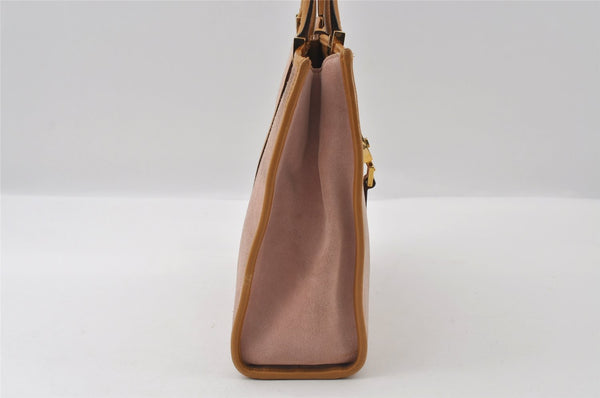 Authentic GUCCI Jackie Shoulder Hand Tote Bag Suede Leather 0021065 Pink 5228I