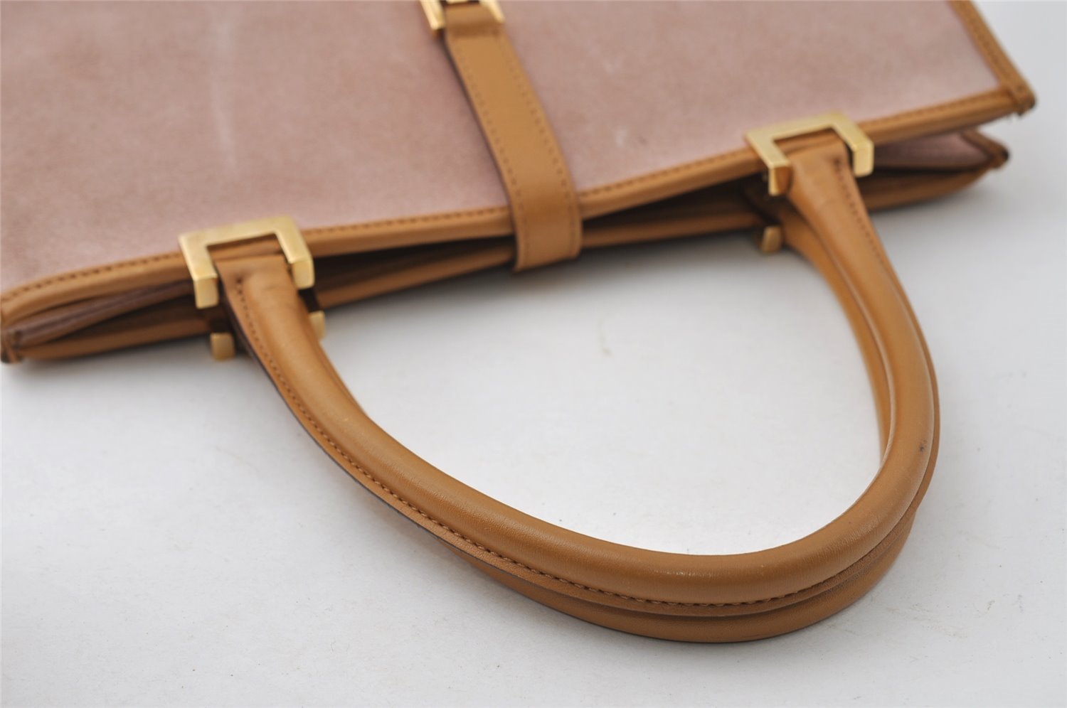 Authentic GUCCI Jackie Shoulder Hand Tote Bag Suede Leather 0021065 Pink 5228I