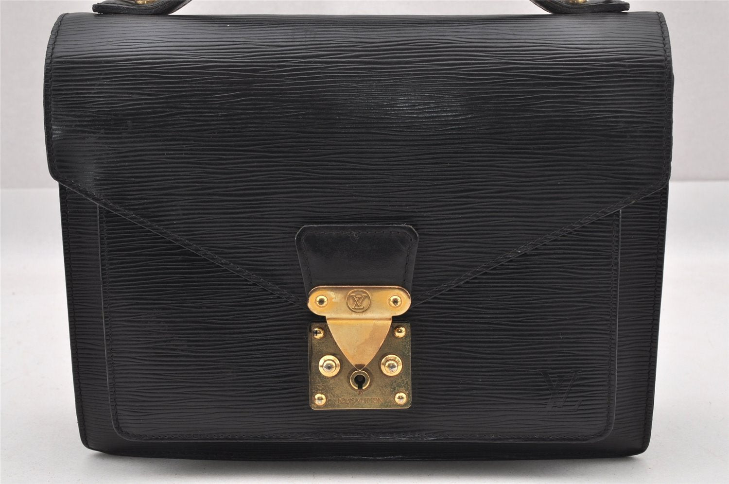 Authentic Louis Vuitton Epi Monceau 2Way Shoulder Hand Bag Black M52122 LV 5229I