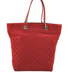 Authentic GUCCI Shoulder Hand Tote Bag GG Canvas Leather 0021098 Red 5230I