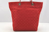 Authentic GUCCI Shoulder Hand Tote Bag GG Canvas Leather 0021098 Red 5230I