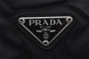 Authentic PRADA Vela Nylon Tessuto Leather Drawstring Backpack B2811 Black 5232I