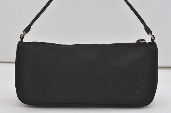 Authentic PRADA Vintage Nylon Tessuto Hand Bag Pouch Purse Black 5234I