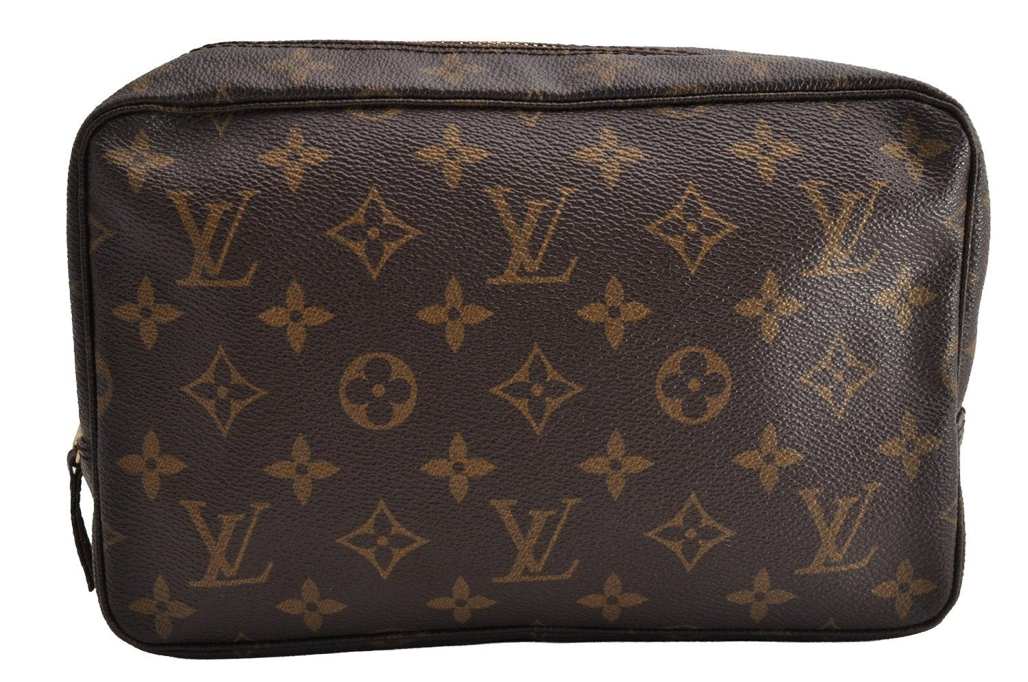Auth Louis Vuitton Monogram Trousse Toilette 23 Clutch Hand Bag Old Model 5235I