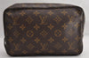 Auth Louis Vuitton Monogram Trousse Toilette 23 Clutch Hand Bag Old Model 5235I