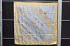 Authentic HERMES Carre 90 Scarf "GRONLAND" Silk Yellow 5237D