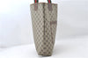 Authentic GUCCI Web Sherry Line Shoulder Tote Bag GG PVC Leather Brown 5237E