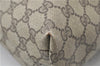Authentic GUCCI Web Sherry Line Shoulder Tote Bag GG PVC Leather Brown 5237E