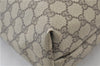 Authentic GUCCI Web Sherry Line Shoulder Tote Bag GG PVC Leather Brown 5237E