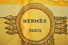 Authentic HERMES Carre 90 Scarf "Mexique" Silk Yellow 5239D