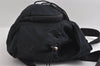 Authentic PRADA Vintage Nylon Tessuto Drawstring Backpack Navy Blue 5240I