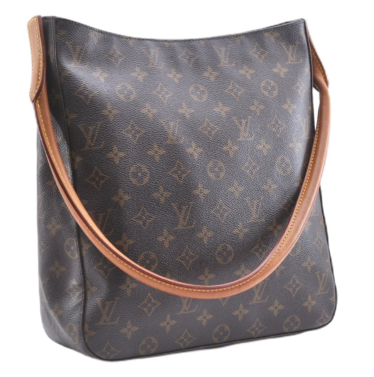 Authentic Louis Vuitton Monogram Looping GM Shoulder Bag M51145 LV 5241F