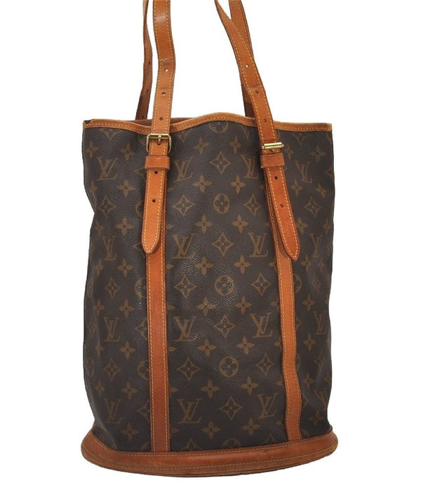 Authentic Louis Vuitton Monogram Bucket GM Shoulder Tote Bag M42236 Junk 5241I