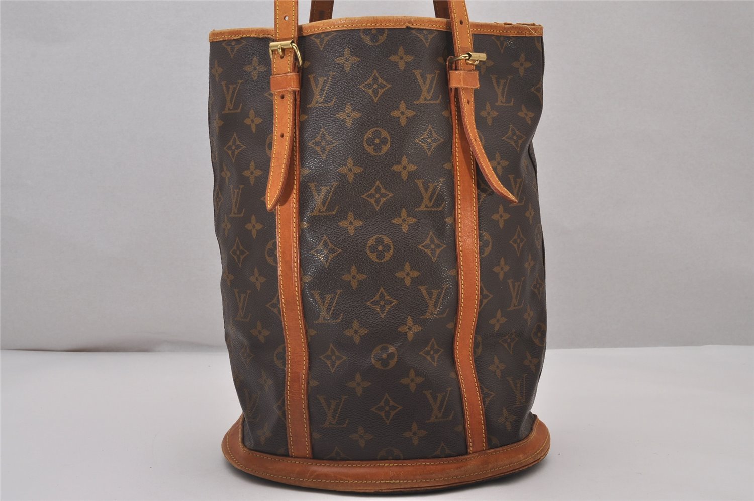 Authentic Louis Vuitton Monogram Bucket GM Shoulder Tote Bag M42236 Junk 5241I