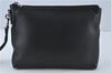 Authentic GUCCI Cosmopolis Clutch Bag Purse Leather 387075 Black 5242B