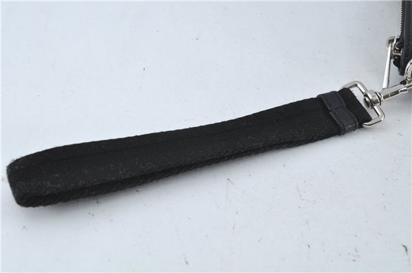 Authentic GUCCI Cosmopolis Clutch Bag Purse Leather 387075 Black 5242B