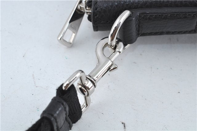 Authentic GUCCI Cosmopolis Clutch Bag Purse Leather 387075 Black 5242B