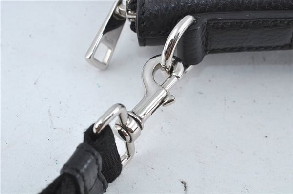 Authentic GUCCI Cosmopolis Clutch Bag Purse Leather 387075 Black 5242B