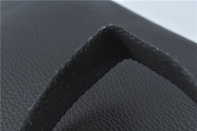 Authentic GUCCI Cosmopolis Clutch Bag Purse Leather 387075 Black 5242B