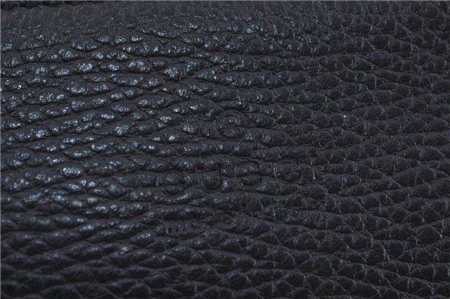 Authentic GUCCI Cosmopolis Clutch Bag Purse Leather 387075 Black 5242B