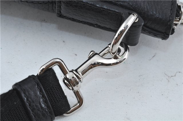 Authentic GUCCI Cosmopolis Clutch Bag Purse Leather 387075 Black 5242B