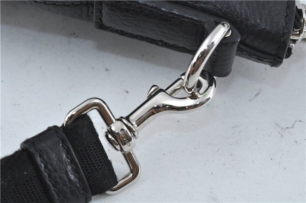 Authentic GUCCI Cosmopolis Clutch Bag Purse Leather 387075 Black 5242B