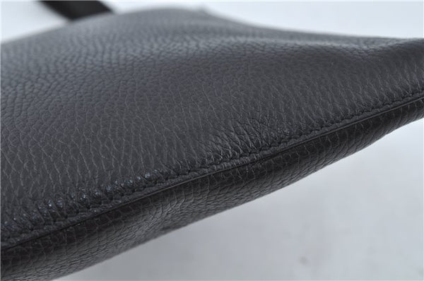 Authentic GUCCI Cosmopolis Clutch Bag Purse Leather 387075 Black 5242B