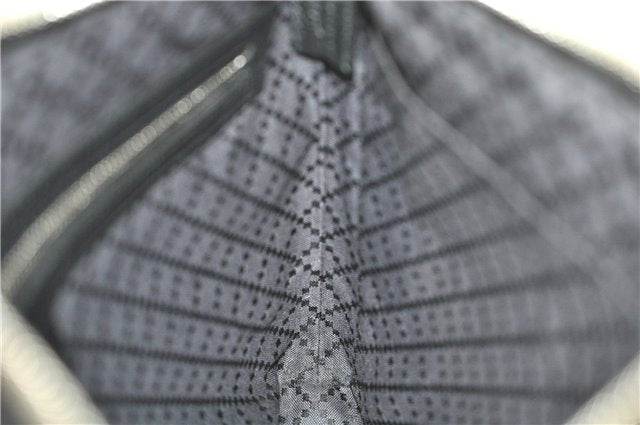 Authentic GUCCI Cosmopolis Clutch Bag Purse Leather 387075 Black 5242B