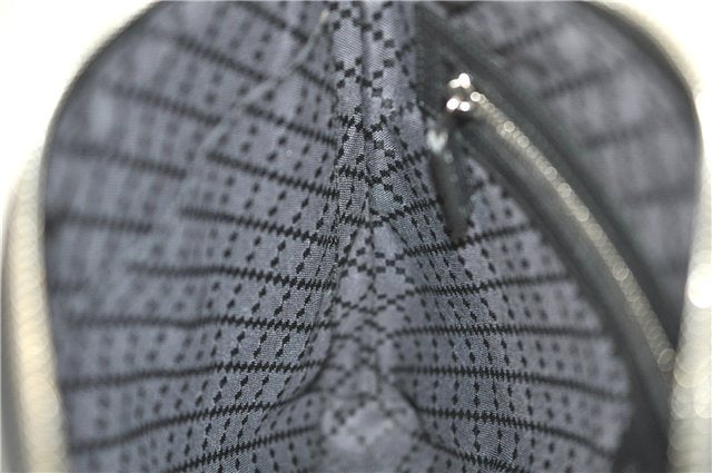 Authentic GUCCI Cosmopolis Clutch Bag Purse Leather 387075 Black 5242B