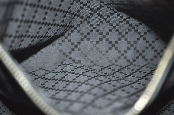 Authentic GUCCI Cosmopolis Clutch Bag Purse Leather 387075 Black 5242B