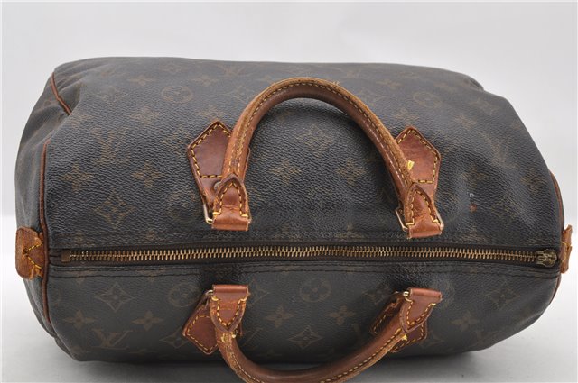 Authentic LOUIS VUITTON Monogram Speedy 30 Hand Bag M41526 LV Junk 5242C