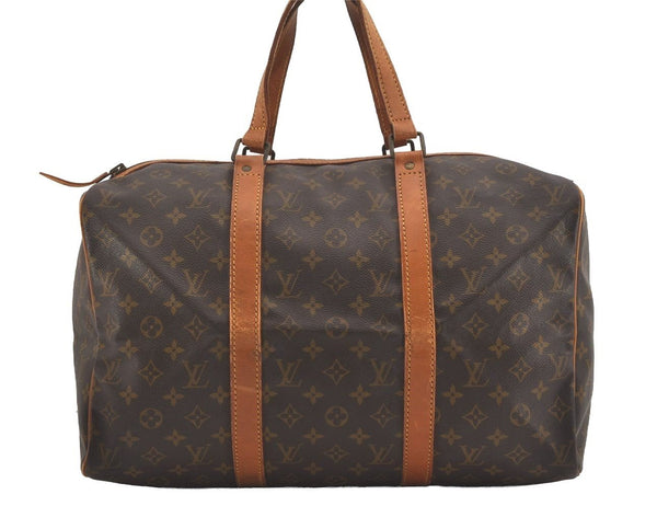 Authentic Louis Vuitton Monogram Sac Souple 45 Hand Boston Bag Old Model 5242I