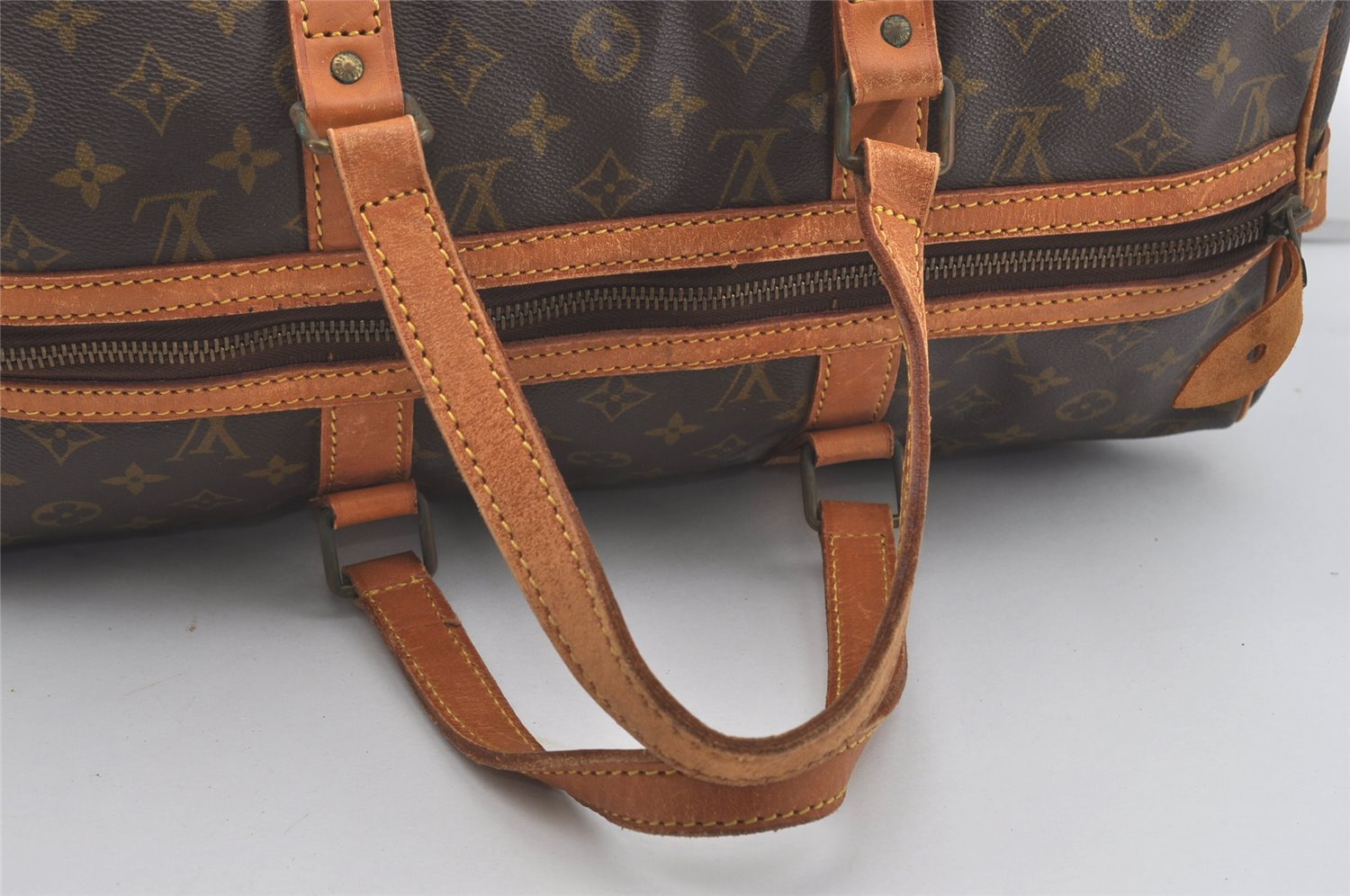 Authentic Louis Vuitton Monogram Sac Souple 45 Hand Boston Bag Old Model 5242I