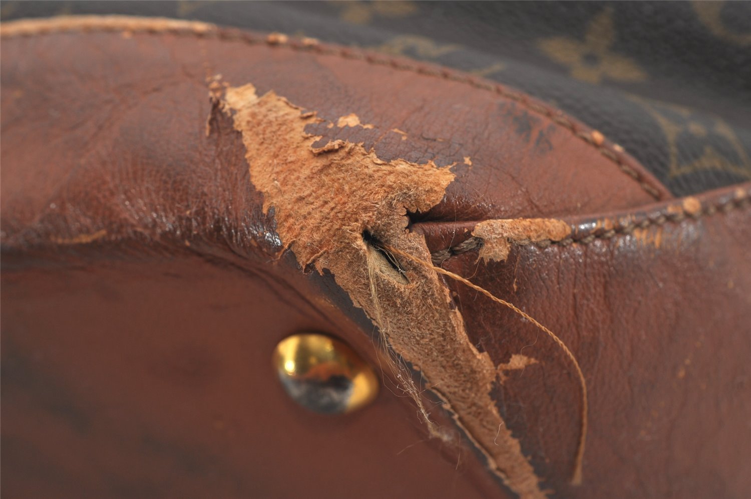 Auth Louis Vuitton Monogram Sac Weekend GM Vintage Tote Bag M42420 LV Junk 5243I