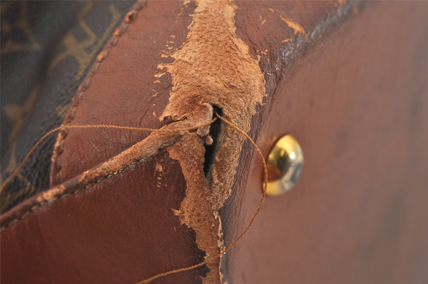 Auth Louis Vuitton Monogram Sac Weekend GM Vintage Tote Bag M42420 LV Junk 5243I