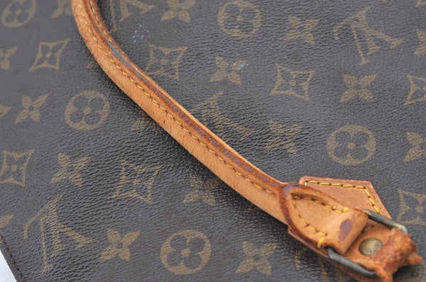 Authentic Louis Vuitton Monogram Sac Plat Hand Tote Bag M51140 LV Junk 5245I