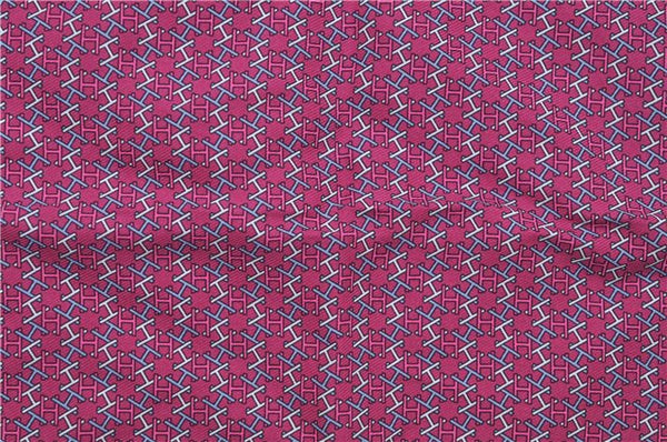 HERMES Petit Carre 40 Scarf Handkerchief H Pattern Silk Blue Purple Box 5246D