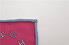 HERMES Petit Carre 40 Scarf Handkerchief H Pattern Silk Blue Purple Box 5246D