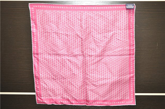 HERMES Petit Carre 40 Scarf Handkerchief H Pattern Silk Blue Purple Box 5246D