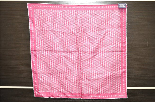 HERMES Petit Carre 40 Scarf Handkerchief H Pattern Silk Blue Purple Box 5246D