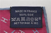 HERMES Petit Carre 40 Scarf Handkerchief H Pattern Silk Blue Purple Box 5246D
