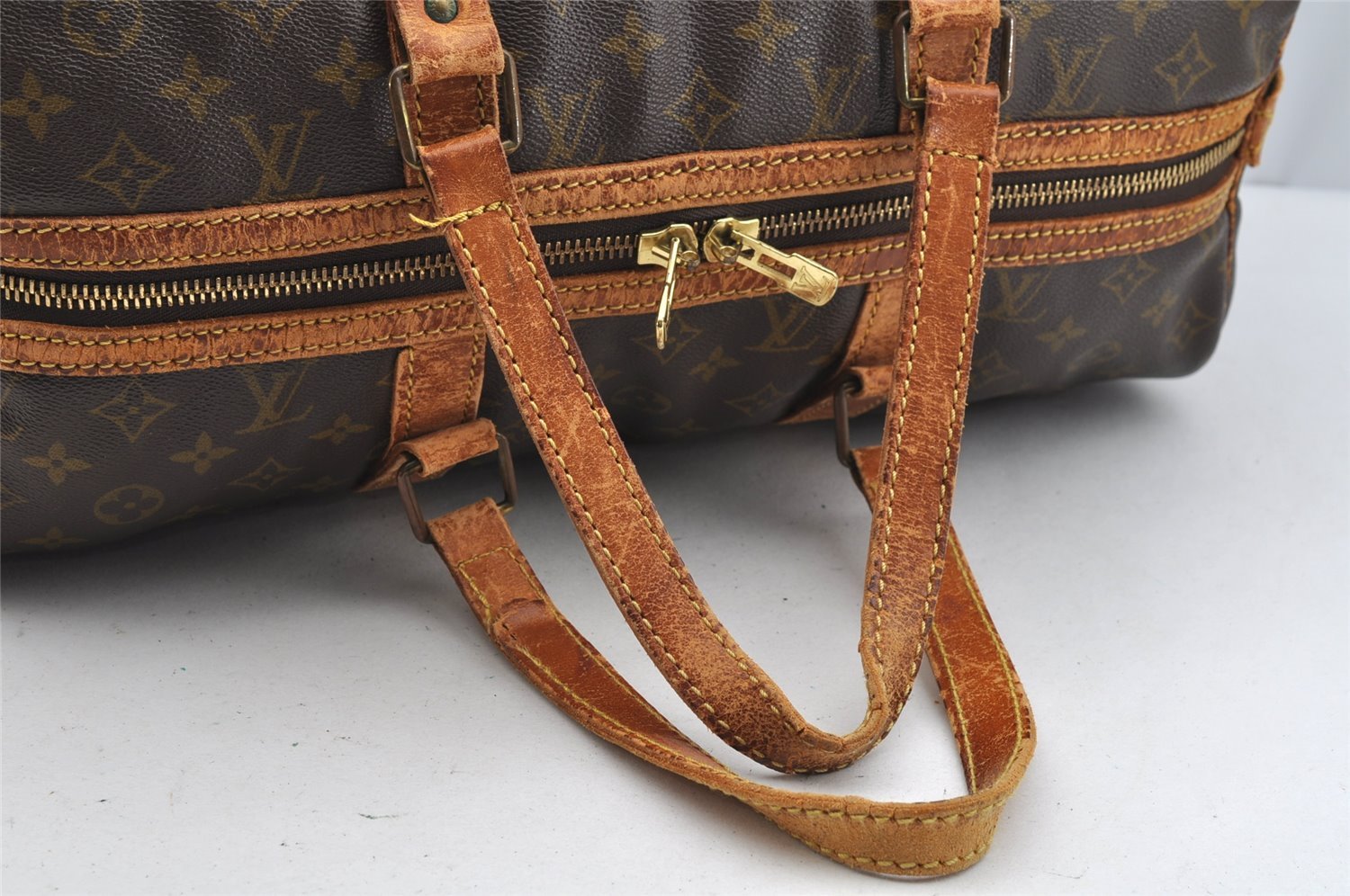 Authentic Louis Vuitton Monogram Sac Souple 45 Hand Boston Bag M41624 LV 5246I