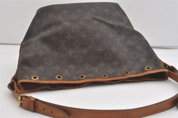 Authentic Louis Vuitton Monogram Petit Noe M42226 Shoulder Drawstring Bag 5247I